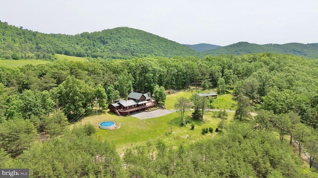 299 Valentine Acres Rd, Clearville, PA 15535 - view from above of property with a forest and a mountainous background