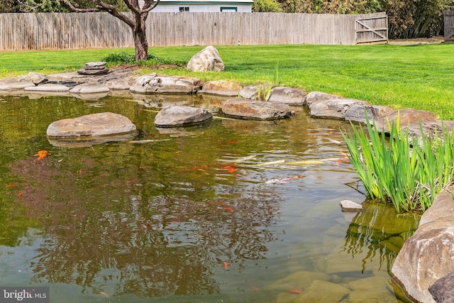65 Covered Bridge Rd, New Hope, PA 18938 - view of yard with a garden pond