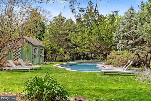 65 Covered Bridge Rd, New Hope, PA 18938 - swimming pool with a yard and an outdoor structure