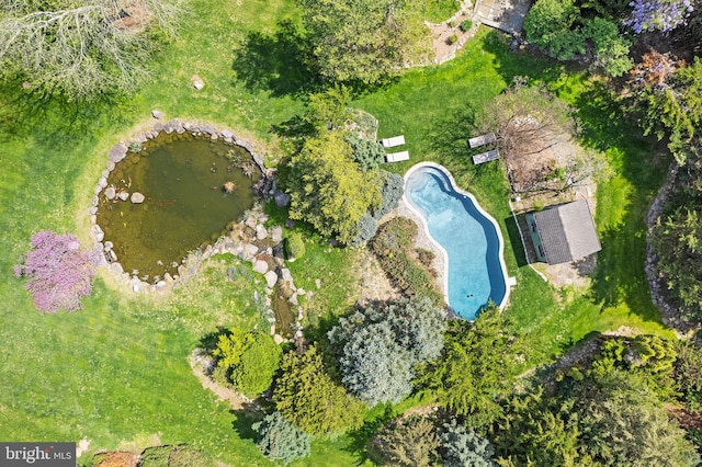 65 Covered Bridge Rd, New Hope, PA 18938 - drone / aerial view of a pool
