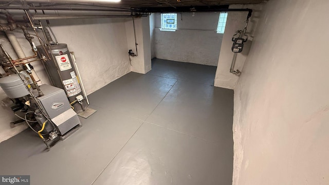 2126 E Sanger St, Philadelphia, PA 19124 - below grade area with gas water heater and a heating unit