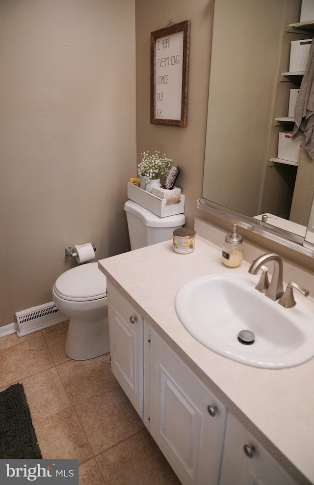 9 Wyndham Ct, Downingtown, PA 19335 - bathroom featuring toilet, vanity, baseboards, and tile patterned floors
