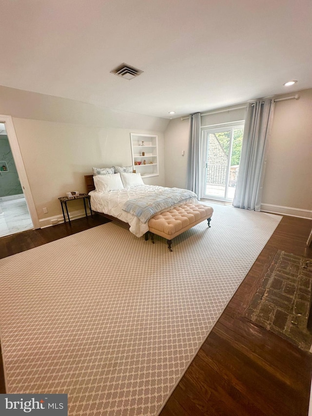 1319 Remington Rd, Wynnewood, PA 19096 - bedroom with access to exterior, baseboards, and wood finished floors