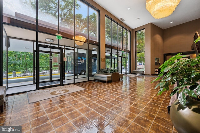9039 Sligo Creek Pkwy Unit 916, Silver Spring, MD 20901 - lobby with a high ceiling and recessed lighting