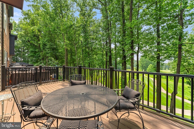 3546 Sutton Heights Cir, Fairfax, VA 22031 - deck featuring outdoor dining area
