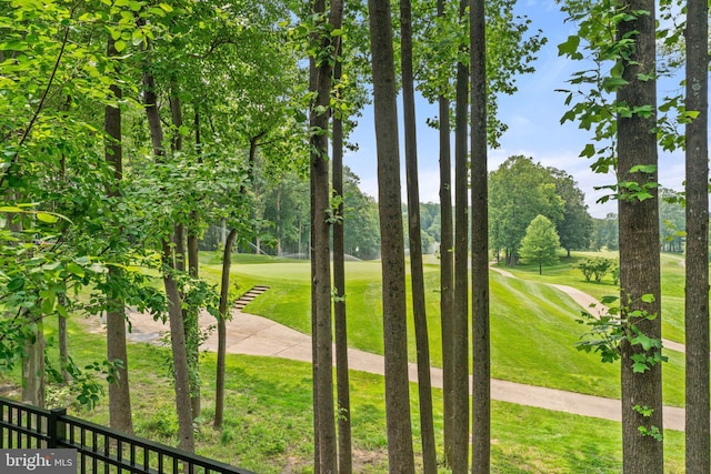 3546 Sutton Heights Cir, Fairfax, VA 22031 - view of green lawn featuring golf course view and view of wooded area