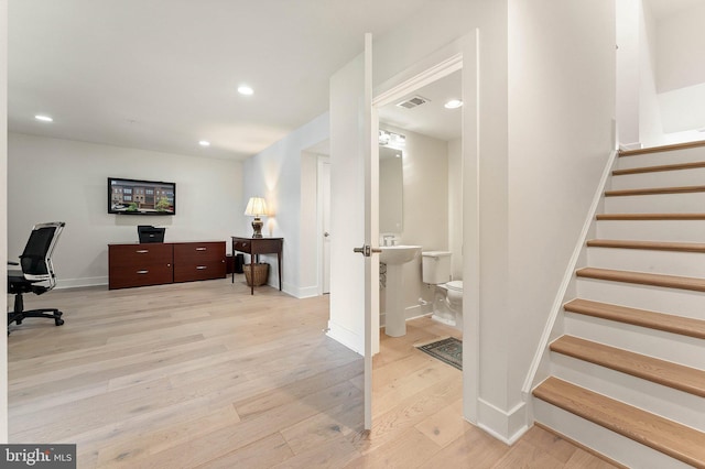 3546 Sutton Heights Cir, Fairfax, VA 22031 - office space with light wood-style flooring and recessed lighting