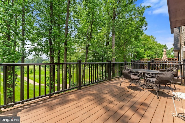 3546 Sutton Heights Cir, Fairfax, VA 22031 - wooden deck with outdoor dining area