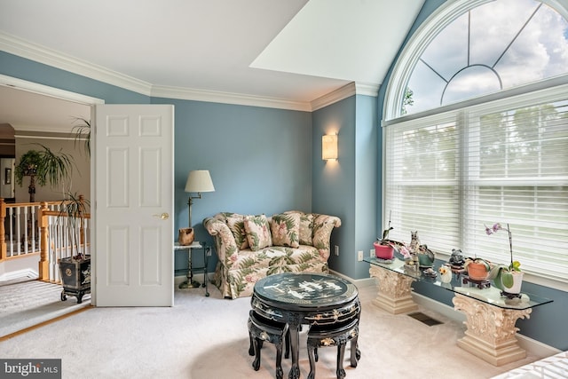 1217 Tullamore Cir, Chester Springs, PA 19425 - living area with carpet flooring and crown molding