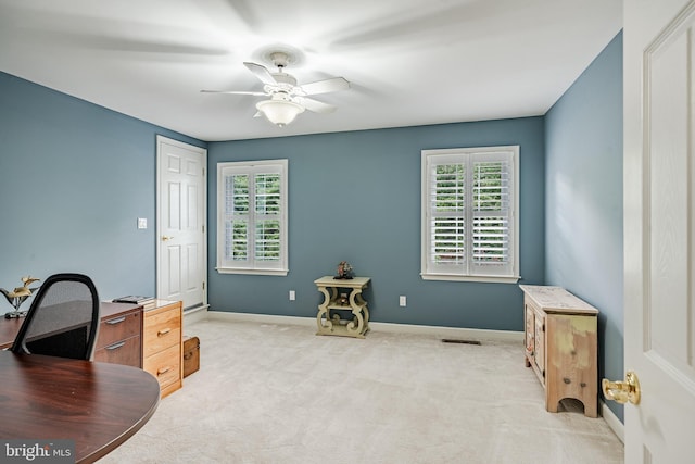 1217 Tullamore Cir, Chester Springs, PA 19425 - office space featuring ceiling fan and light carpet