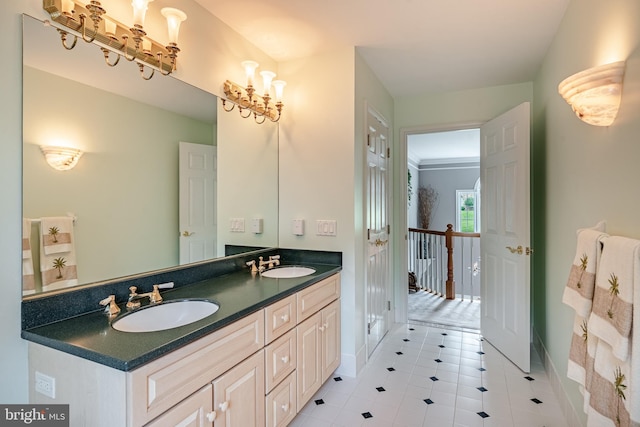 1217 Tullamore Cir, Chester Springs, PA 19425 - bathroom featuring double vanity and tile patterned floors