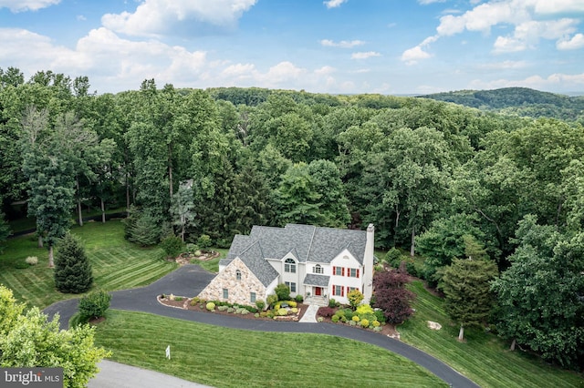 1217 Tullamore Cir, Chester Springs, PA 19425 - aerial view of property and surrounding area featuring a forest