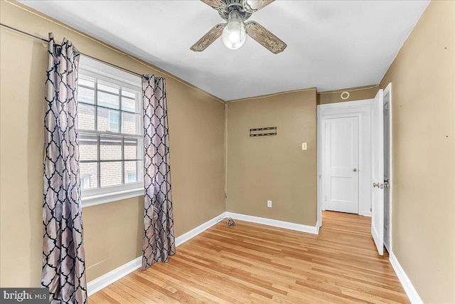 1240 Harding Dr, Havertown, PA 19083 - unfurnished room featuring a ceiling fan and light wood-style flooring