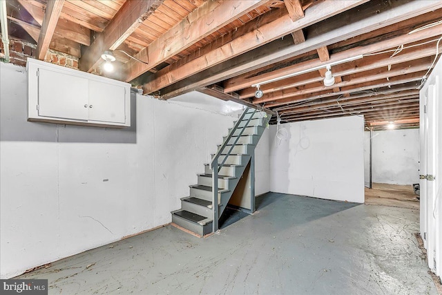 1240 Harding Dr, Havertown, PA 19083 - unfinished basement featuring stairs