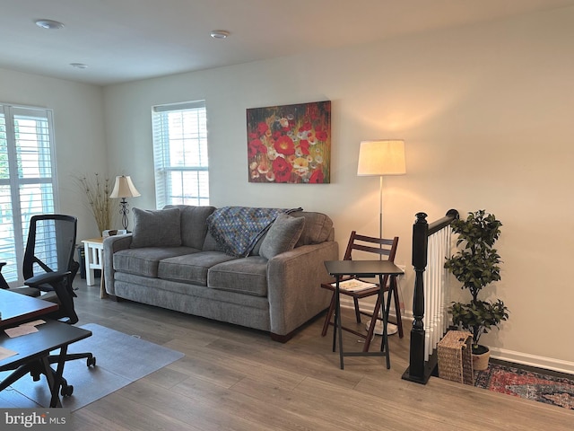 9402 James Macgowan Ln Unit 611, Owings Mills, MD 21117 - living area with wood finished floors
