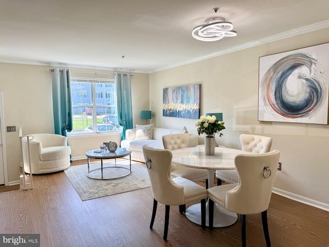 6820 Jade Ct, Capitol Heights, MD 20743 - dining area with wood finished floors and crown molding