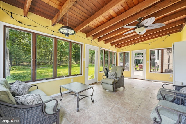 2360 Chip Pt, Warrington, PA 18976 - sunroom / solarium featuring healthy amount of natural light and a ceiling fan