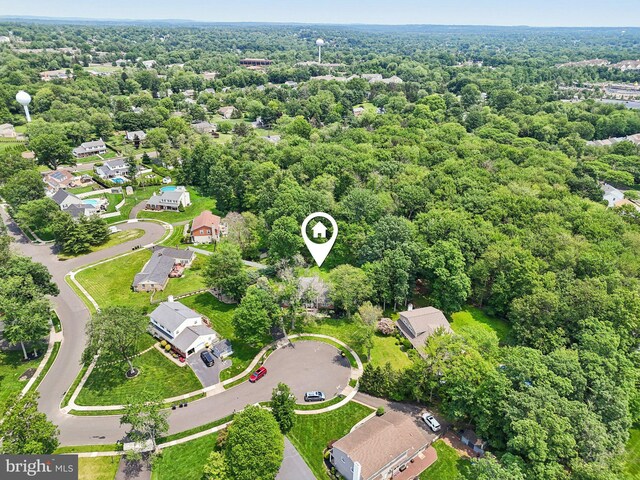 2360 Chip Pt, Warrington, PA 18976 - aerial overview of property's location with a forest