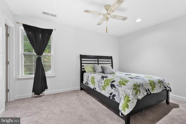 7027 Sand Cherry Way, Clinton, MD 20735 - bedroom with carpet floors, baseboards, recessed lighting, and a ceiling fan