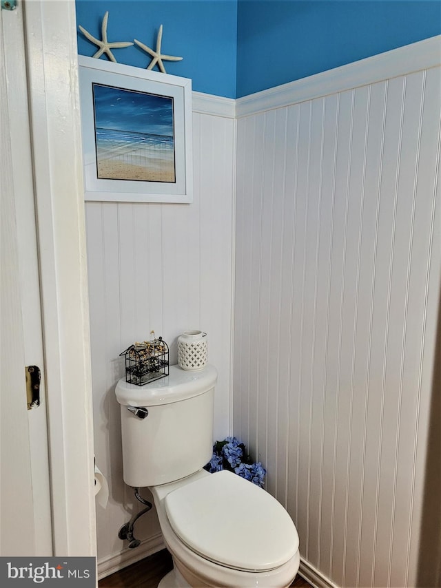 63 Briarwood Dr, Little Egg Harbor Twp, NJ 08087 - bathroom featuring toilet and wood finished floors