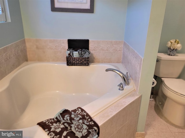 63 Briarwood Dr, Little Egg Harbor Twp, NJ 08087 - full bathroom with toilet, tile patterned flooring, and a bath
