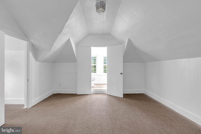 224 E Washington St, Riverside, NJ 08075 - bonus room featuring carpet flooring, lofted ceiling, and a textured ceiling