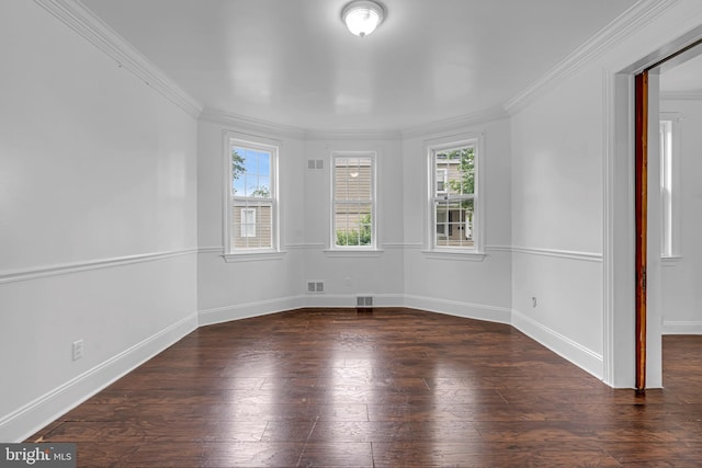 224 E Washington St, Riverside, NJ 08075 - empty room with hardwood / wood-style floors and ornamental molding