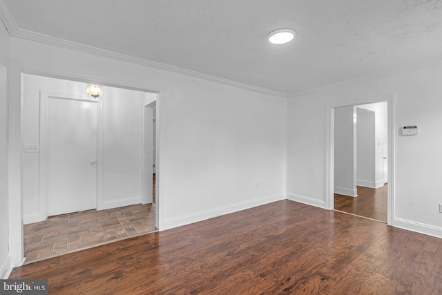 224 E Washington St, Riverside, NJ 08075 - spare room featuring ornamental molding, wood finished floors, and a textured ceiling
