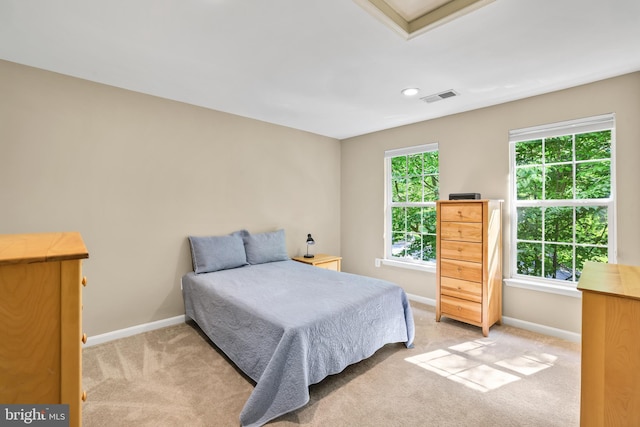 17542 Falls Pl, Round Hill, VA 20141 - bedroom featuring baseboards, light carpet, and recessed lighting