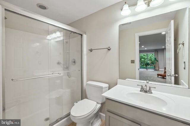 17542 Falls Pl, Round Hill, VA 20141 - full bath with a shower stall, toilet, and vanity
