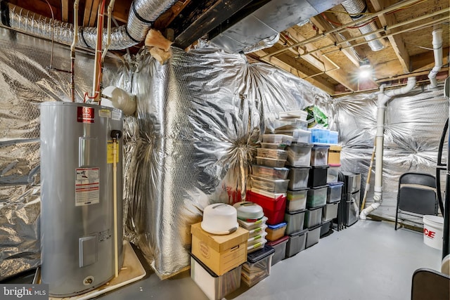 17542 Falls Pl, Round Hill, VA 20141 - unfinished basement featuring electric water heater