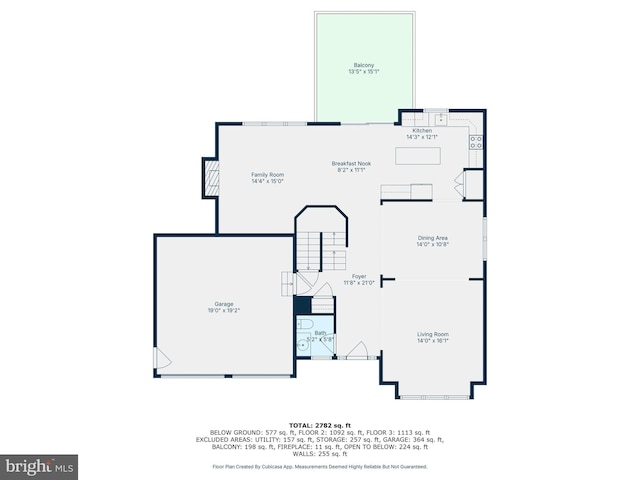17542 Falls Pl, Round Hill, VA 20141 - property floor plan