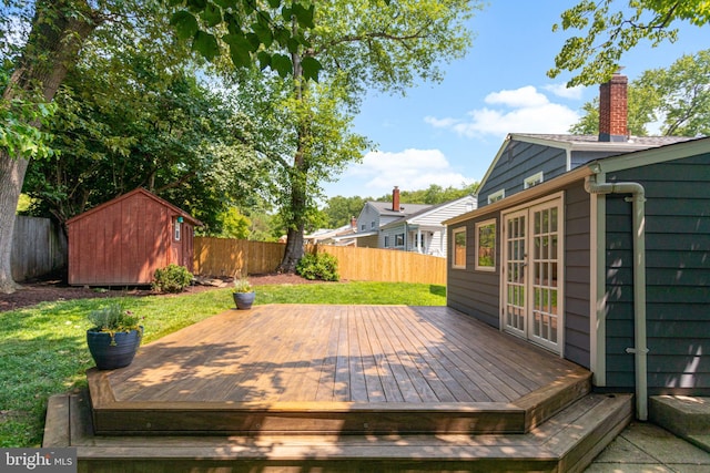 3603 Astoria Rd, Kensington, MD 20895 - wooden deck featuring a shed and a fenced backyard