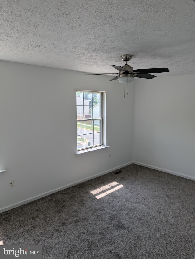 3002 Brinkley Station Dr, Temple Hills, MD 20748 - unfurnished room with carpet floors, a textured ceiling, ceiling fan, and baseboards
