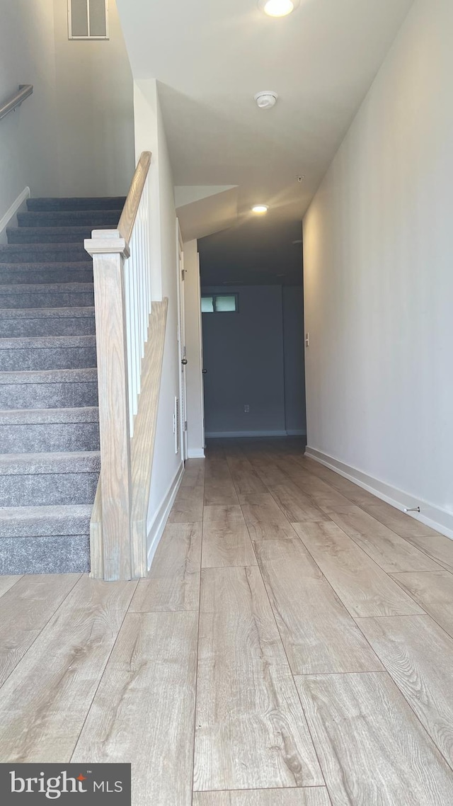 4904 Brookside Ct, Coopersburg, PA 18036 - stairway featuring wood finished floors, baseboards, and recessed lighting