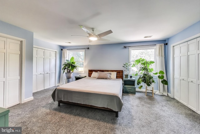 805 Islington St, Silver Spring, MD 20910 - bedroom with multiple windows, carpet floors, and multiple closets