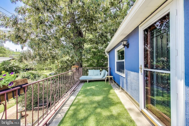 805 Islington St, Silver Spring, MD 20910 - view of grassy yard with an outdoor living space and a balcony