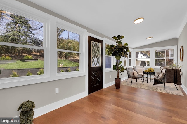 11921 Coronada Pl, Kensington, MD 20895 - entrance foyer featuring vaulted ceiling, wood finished floors, and baseboards