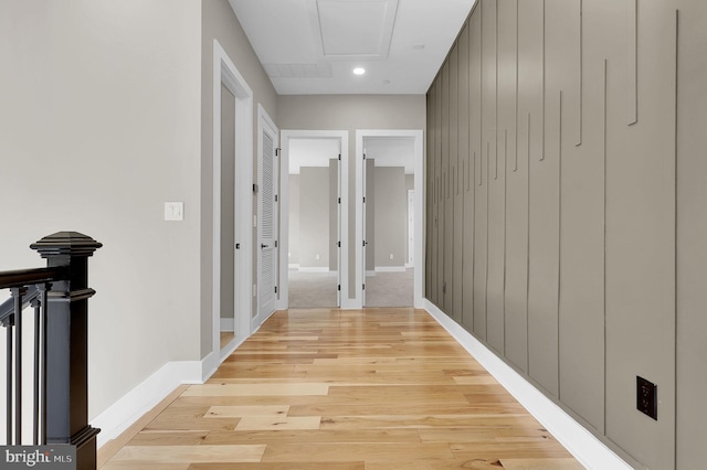11921 Coronada Pl, Kensington, MD 20895 - corridor featuring light wood-type flooring, baseboards, and recessed lighting
