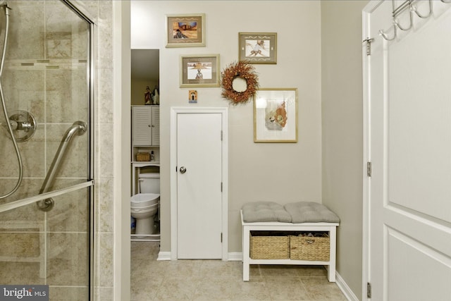 135 Jacobia Dr Unit H-3, Pasadena, MD 21122 - full bathroom featuring a stall shower and tile patterned floors