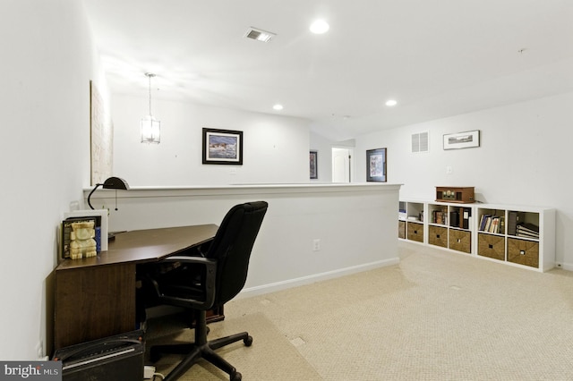135 Jacobia Dr Unit H-3, Pasadena, MD 21122 - home office with carpet and recessed lighting