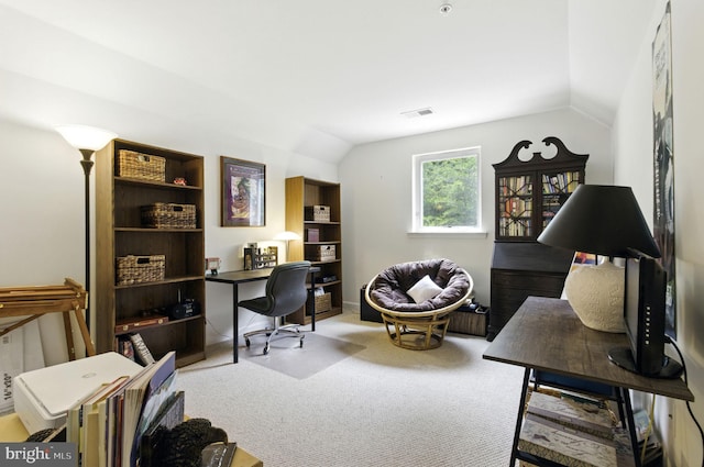 135 Jacobia Dr Unit H-3, Pasadena, MD 21122 - home office with vaulted ceiling and carpet
