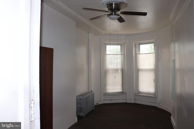 1501 Druid Hill Ave, Baltimore, MD 21217 - spare room with radiator and ceiling fan