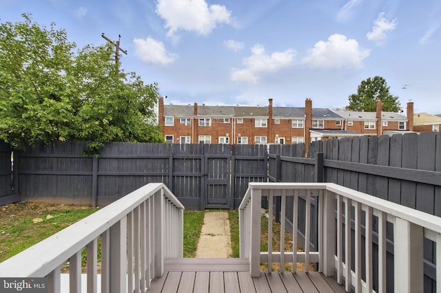 1964 Guy Way, Dundalk, MD 21222 - deck featuring a residential view and a fenced backyard