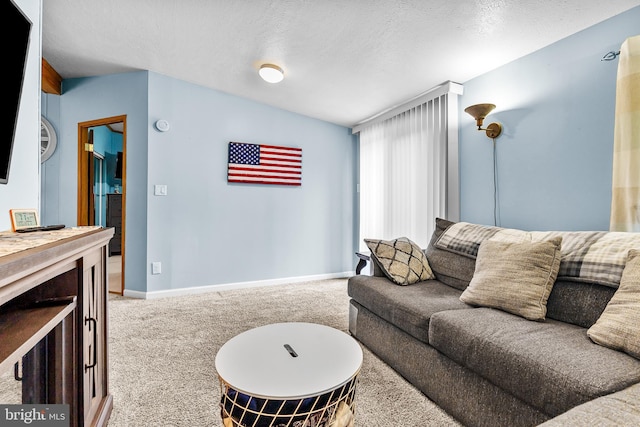 315 Robinhood Rd, Havre De Grace, MD 21078 - living area featuring carpet flooring, a textured ceiling, and baseboards