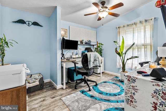 315 Robinhood Rd, Havre De Grace, MD 21078 - office featuring wood finished floors, ceiling fan, and baseboards