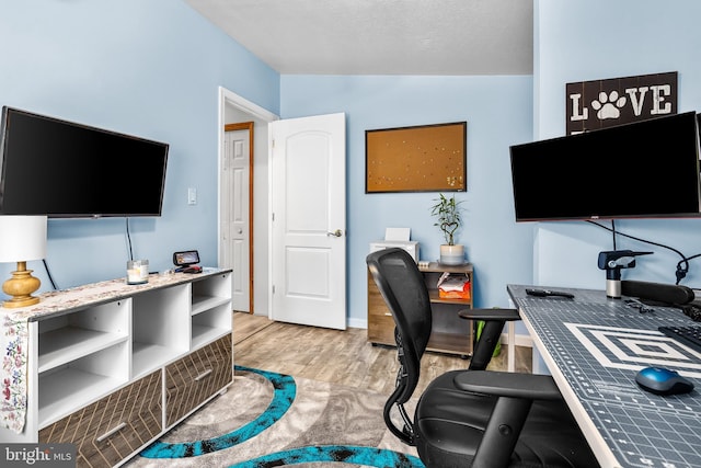 315 Robinhood Rd, Havre De Grace, MD 21078 - home office featuring light wood finished floors and vaulted ceiling