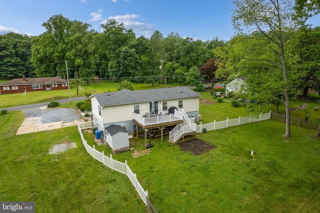315 Robinhood Rd, Havre De Grace, MD 21078 - rear view of property featuring a deck and stairway