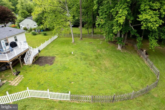 315 Robinhood Rd, Havre De Grace, MD 21078 - view of yard with a wooden deck