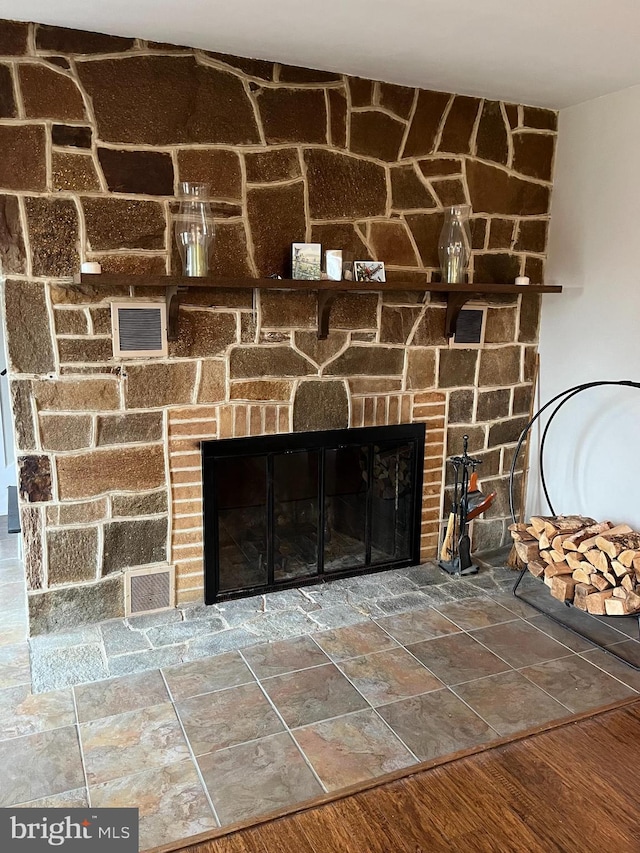 896 Hershey Heights Rd, Hanover, PA 17331 - detailed view of a stone fireplace